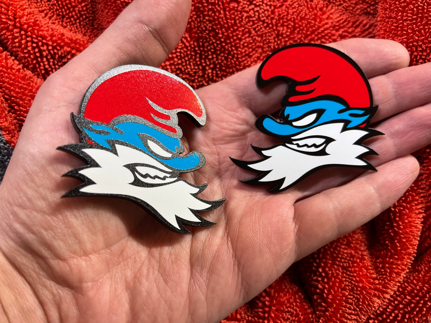 Evil Papa Smurf Badges (3 Badges) Regular Size