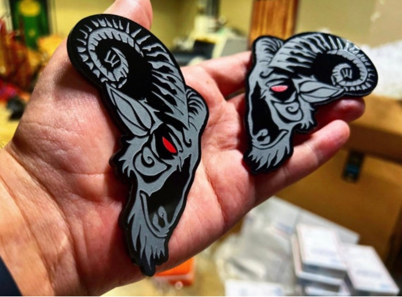 Red Eye Ram Badges (2 badges) - Forged Concepts