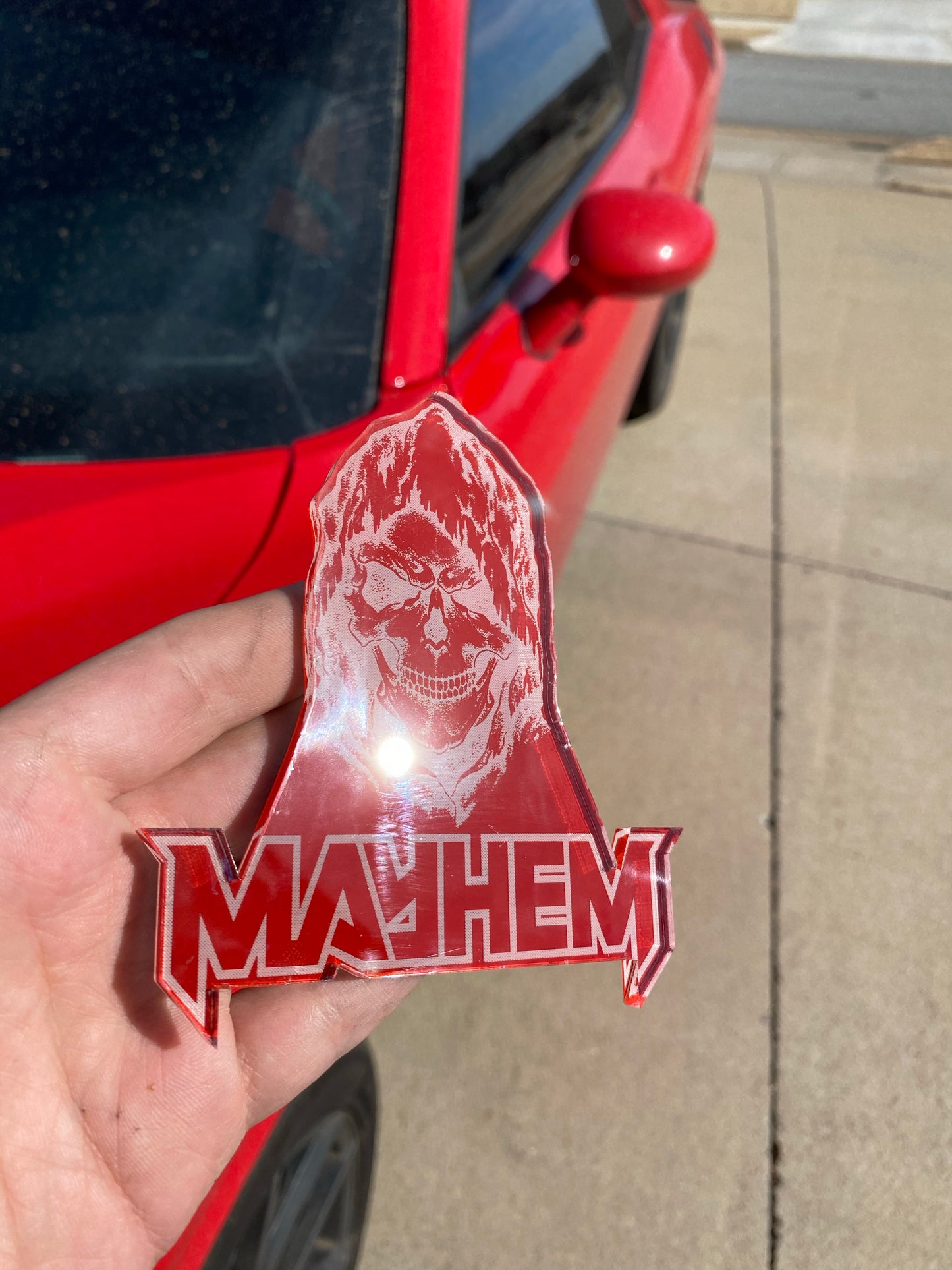 Red Mayhem Skulls (2 included) - Forged Concepts