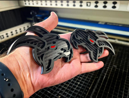3D Evil Goats Badges (2 Included)