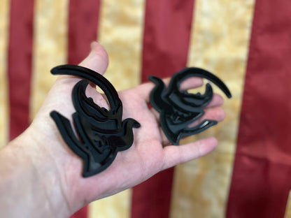 DUAL LAYER Hell Venom Badges (Gloss/Matte Black Combo) - Forged Concepts