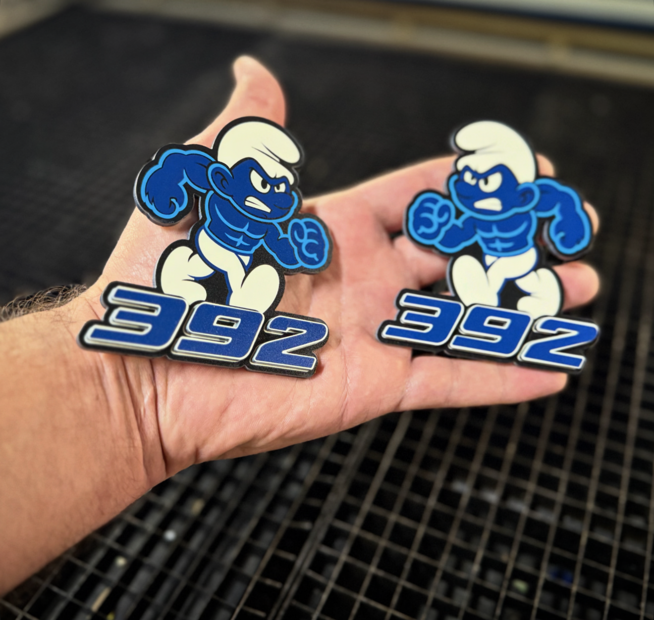 NEW 3D 392 Smurf Pack (2 Badges w/raised 392)