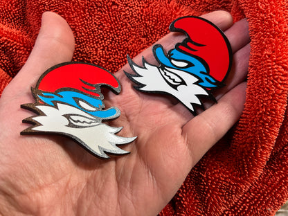 Evil Papa Smurf Badges (2 Badges) - Forged Concepts