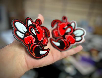 Red Evil Hornet Badges - Forged Concepts