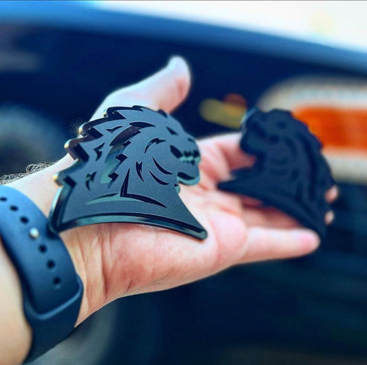 Evil Zilla Badges 3D Matte/Gloss Black (2 included) - Forged Concepts