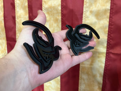 DUAL LAYER Hell Venom Badges (Gloss/Matte Black Combo) - Forged Concepts