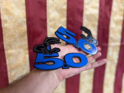 Custom Coyote 5.0 Badges (2 Badges) - Forged Concepts