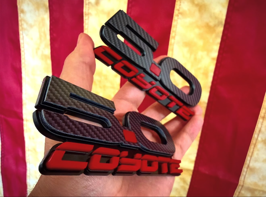 NEW Dual Layer Coyote 5.0 Badges (2 Badges) - Forged Concepts