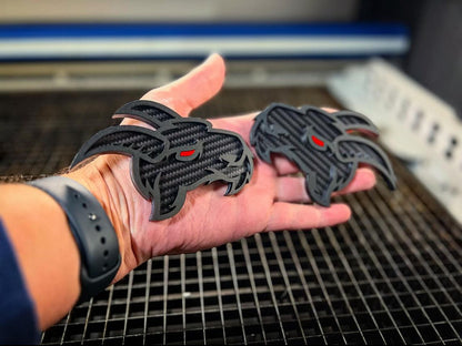 3D Evil Goats Badges (2 Included)