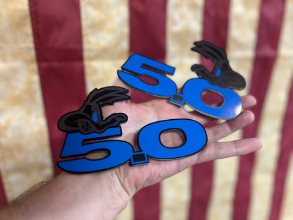 Custom Coyote 5.0 Badges (2 Badges) - Forged Concepts