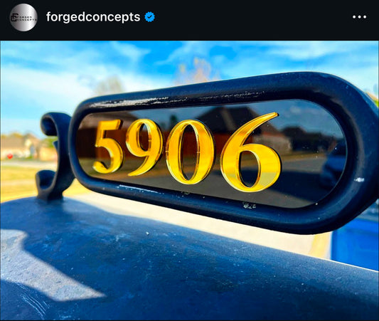 Lasercut Mailbox Numbers - Forged Concepts