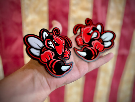 Red Evil Hornet Badges