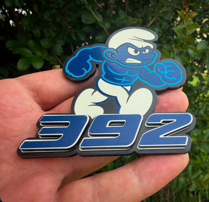 NEW 3D 392 Smurf Pack (2 Badges w/raised 392) - Forged Concepts