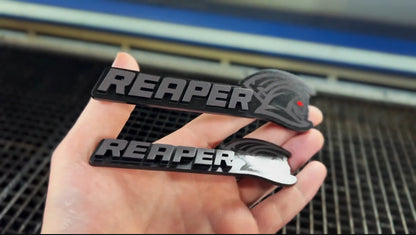 3D Reaper Badges (2 badges) - Forged Concepts