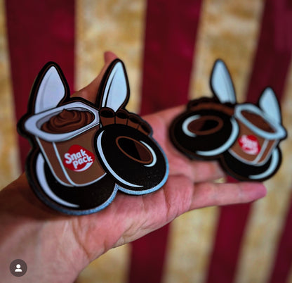Snack Pack Badges Chocolate Version (2 Badges) - Forged Concepts