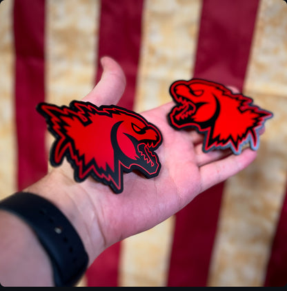 Red Godzilla Badges Solid Version (2 Included)