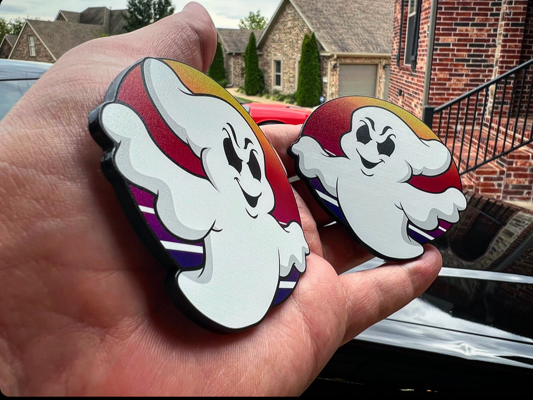 Retro Ghost Badges (2 badges)