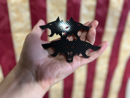 Carbon Fiber Cyber Beast Badges (2 Badges) - Forged Concepts