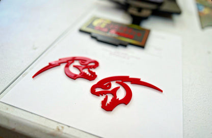 NEW RED Version Godzilla Badges (2 included) - Forged Concepts