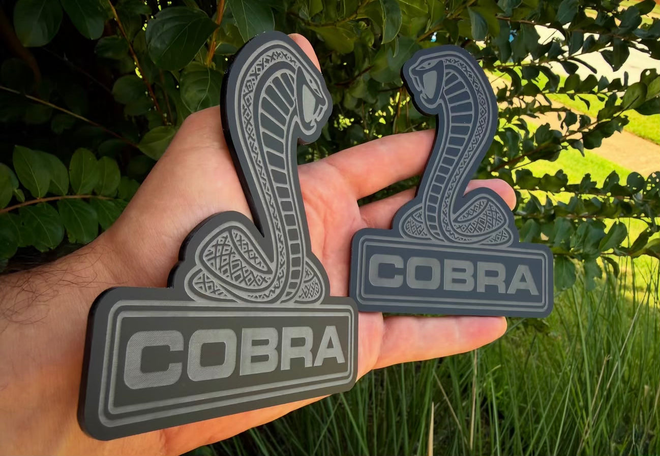 Cobra Badges (2 Badges) MATTE Black - Forged Concepts