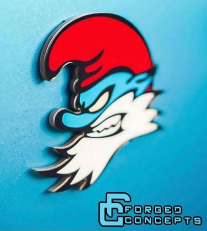Evil Papa Smurf Badges (3 Badges) Regular Size - Forged Concepts