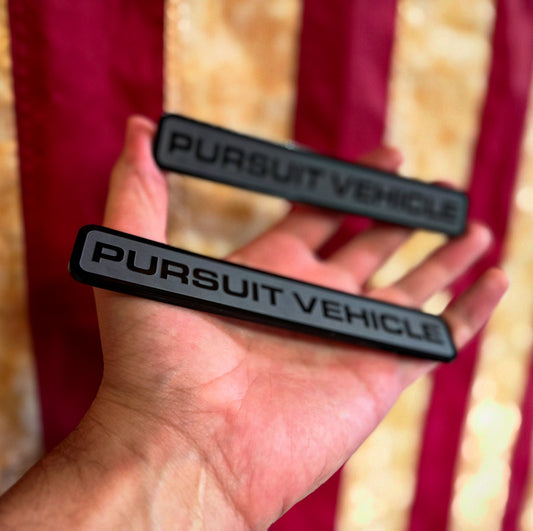 Pursuit Vehicle Badges (2 badges) - Forged Concepts