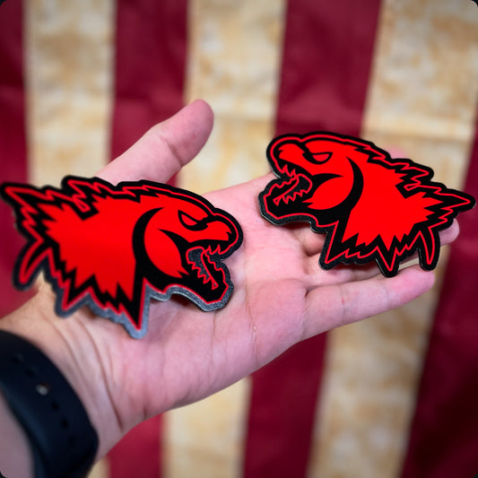Red Godzilla Badges Solid Version (2 Badges)
