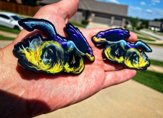 Flaming RoadRunner Badges (2)