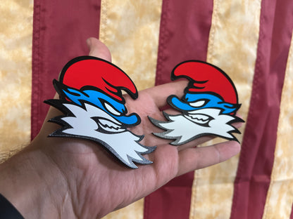 Evil Papa Badges (2 Badges) Large Version - Forged Concepts