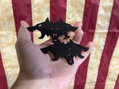 Carbon Fiber Cyber Beast Badges (2 Badges) - Forged Concepts