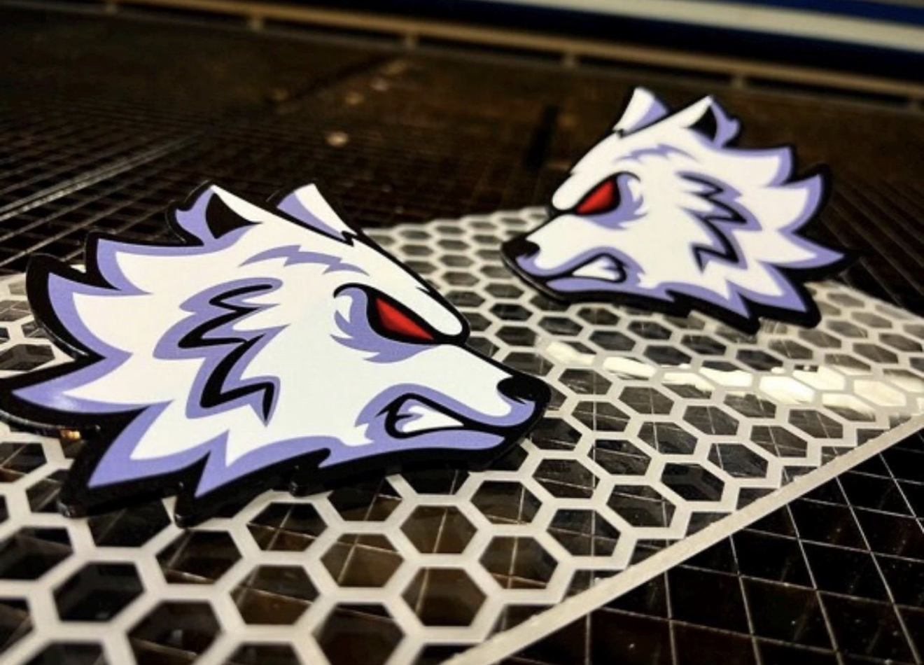 Frostbite Wolf Badges (2 Included)