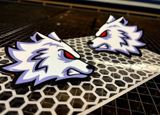 Frostbite Wolf Badges (2 Included)