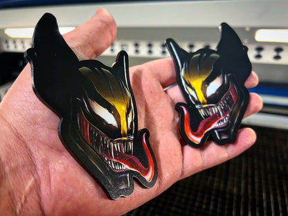 Evil Venomized Wolverine Badges - Forged Concepts