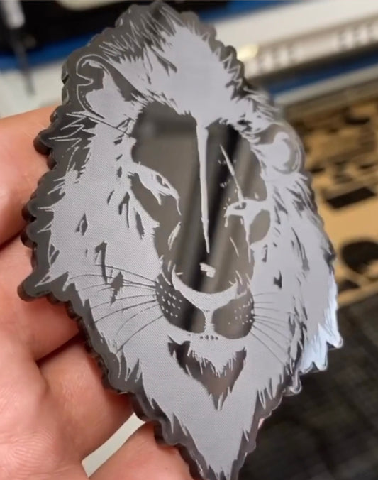 Two Lion Badges Engraved HD - Forged Concepts