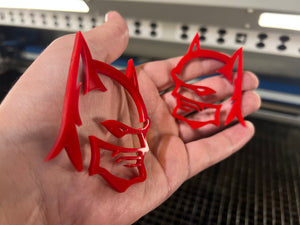 RED Batman HellBat Badges (2 included)