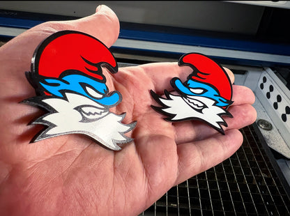 Evil Papa Smurf Car Badges (2)