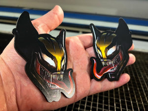 Evil Venomized Wolverine Badges
