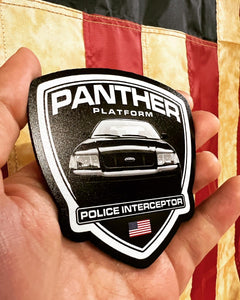 Black Police Interceptor Badges  (2 Badges)