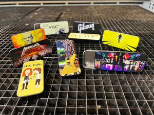 CUSTOM Guitar Pick Tin Cases (includes 4)