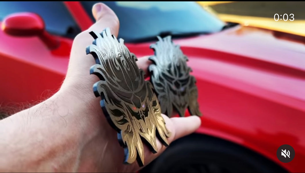 Stealthy black badges