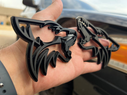 NEW 3D Coyote/Wolf Dual Layer Badges (2 badges) - Forged Concepts