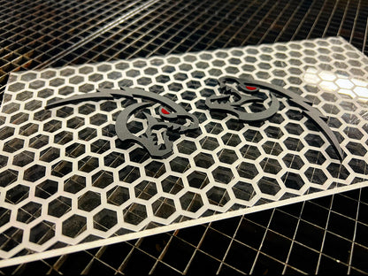 RED EYE Godzilla Badges Matte Black (2 included) - Forged Concepts