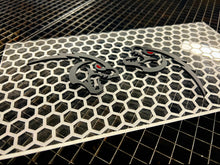 Load image into Gallery viewer, RED EYE Godzilla Badges Matte Black (2 included)