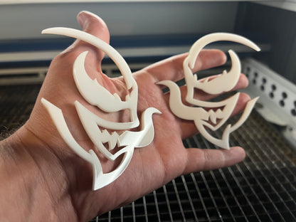 White Venom Badges (2 included) - Forged Concepts