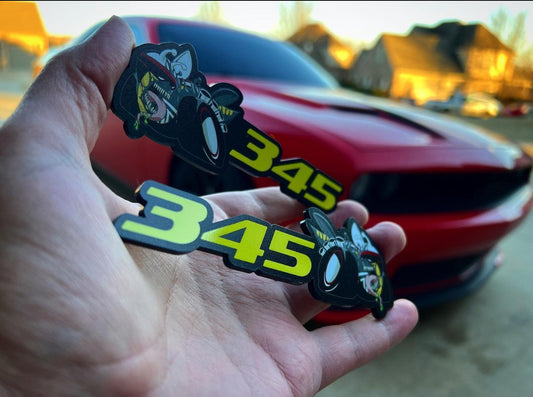 Yellow Venomized 345 Badges (2) - Forged Concepts