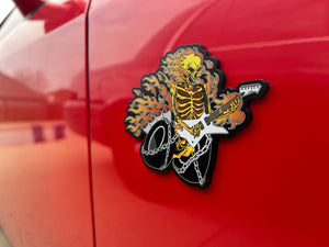 Flaming Snakebyte Badges (2 included)