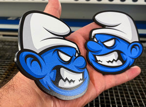 Aggressive Smurf Badges (2 Badges)