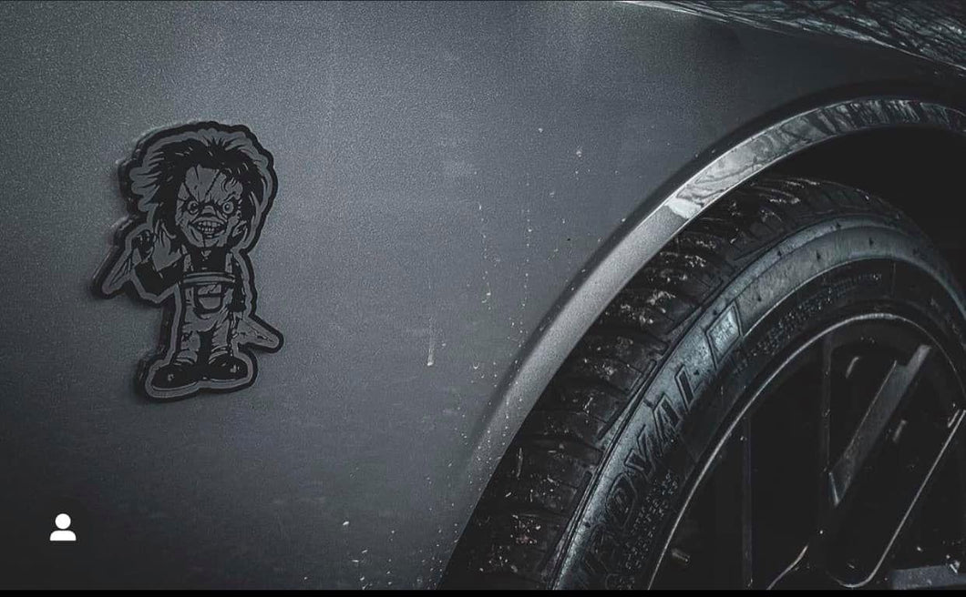 Two Black Chucky Badges (FREE SHIPPING) - Forged Concepts