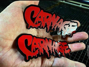 Carnage Badges (2) FREE SHIPPING - Forged Concepts