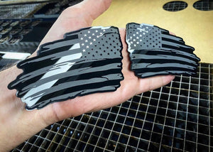 Black Waving Flags w/ Adhesive (2)